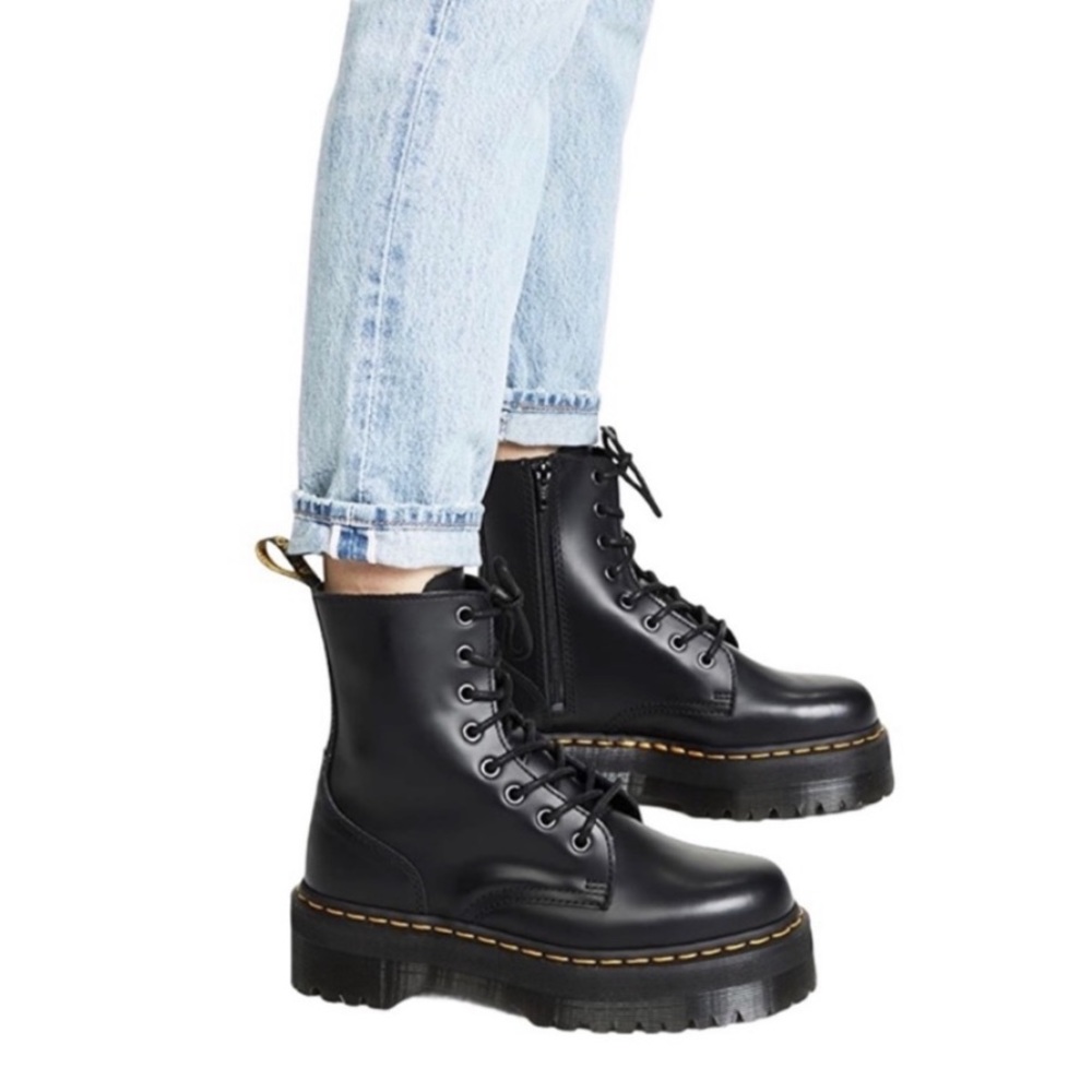 Dr Martens Jadon Black lace up leather boots Size 7